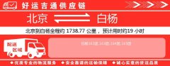 北京到白杨物流专线-北京至白杨货运公司